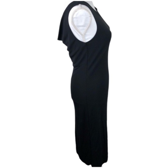 Ralph Lauren Black Cowl Back Midi Dress - Picture 2 of 4
